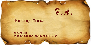Hering Anna névjegykártya